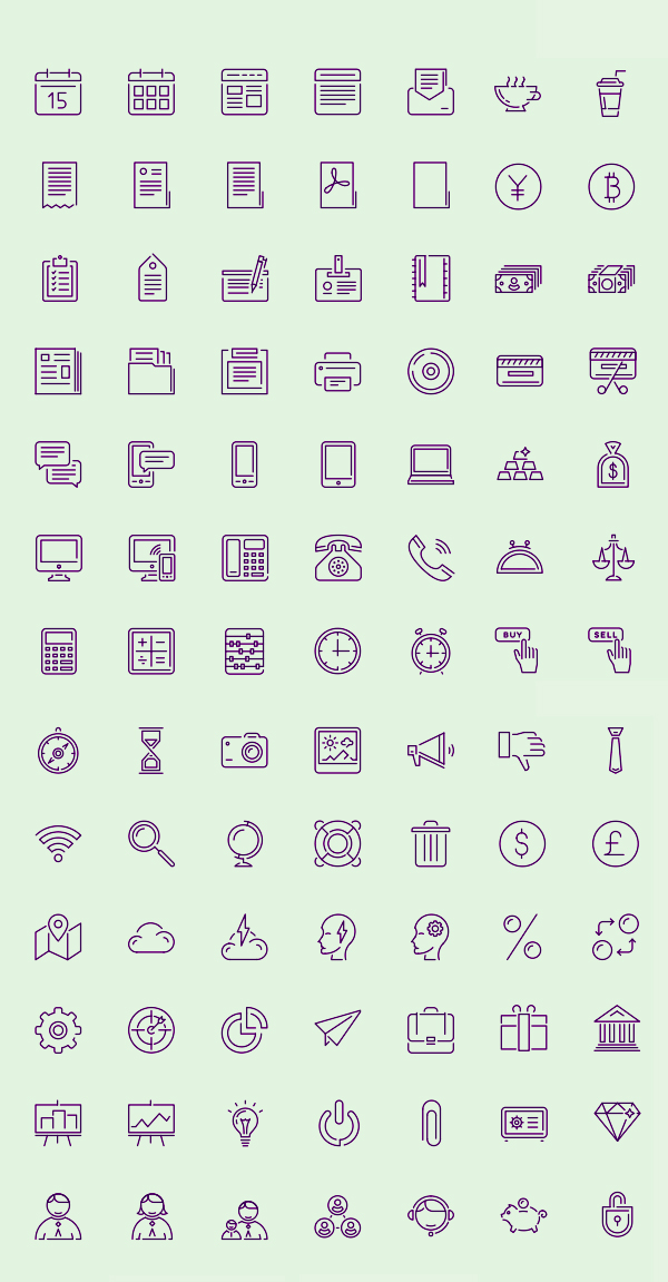 Free Puppets Stroke Icons - AI, EPS and PDF (100 Icons)