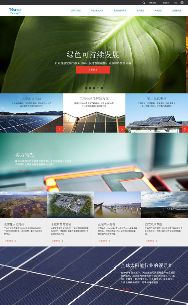 天合光能化工網(wǎng)頁設(shè)計案例,化工企業(yè)網(wǎng)站建設(shè)案例